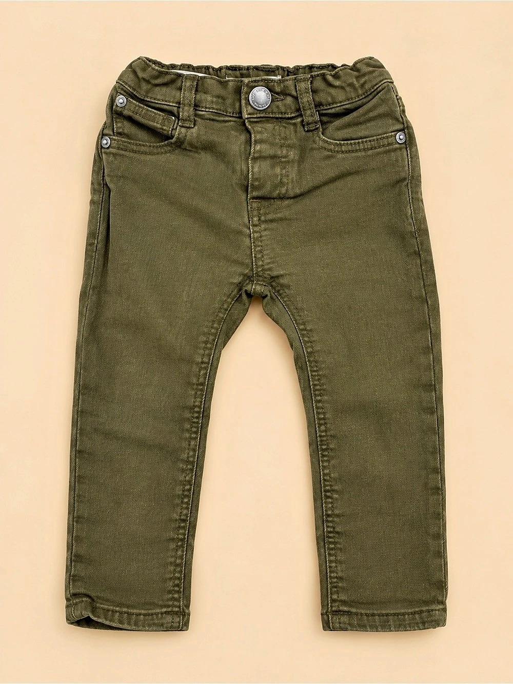 Zara Baby Olive Green Slim Fit Jeans Size 18–24 Months